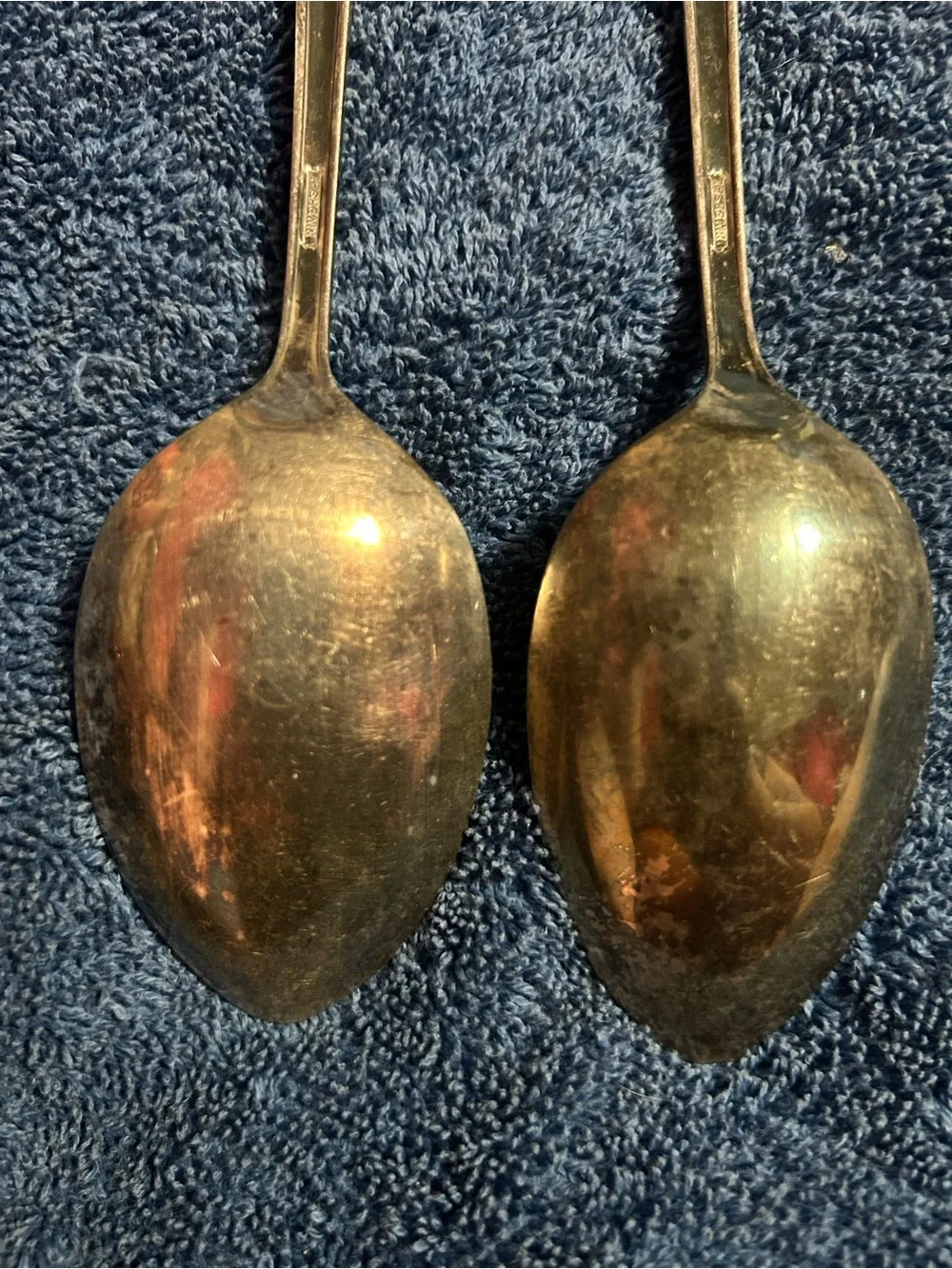 Silver Tone Stainless Dessert Spoon - Set of 2